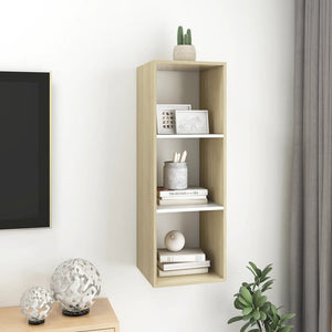 TV-Wandschrank Sonoma Eiche/Weiß