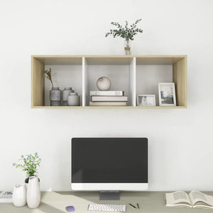 TV-Wandschrank Sonoma Eiche/Weiß