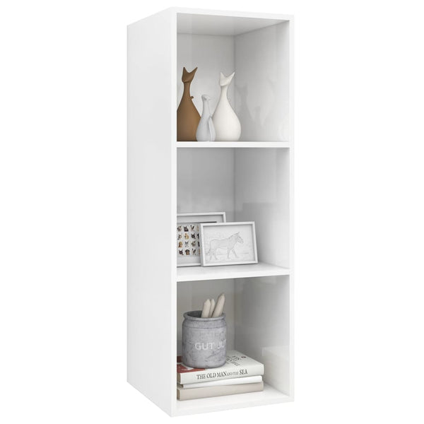 Hochglanz Weiß TV-Wandschrank 37x107 cm