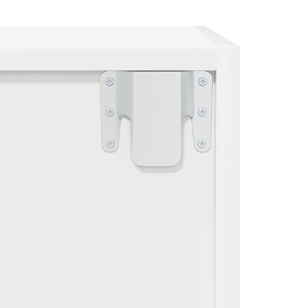 Weißer TV-Wandschrank 37x37x142,5 cm