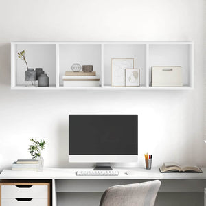 Weißer TV-Wandschrank 37x37x142,5 cm