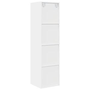 Weißer TV-Wandschrank 37x37x142,5 cm