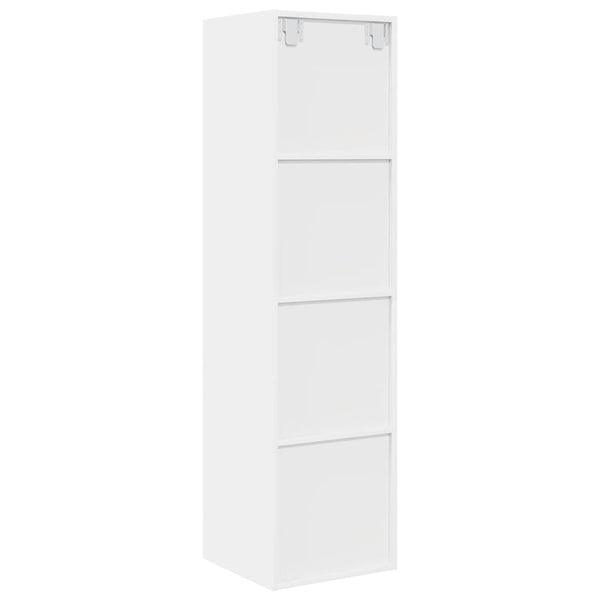 Weißer TV-Wandschrank 37x37x142,5 cm