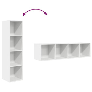 Weißer TV-Wandschrank 37x37x142,5 cm