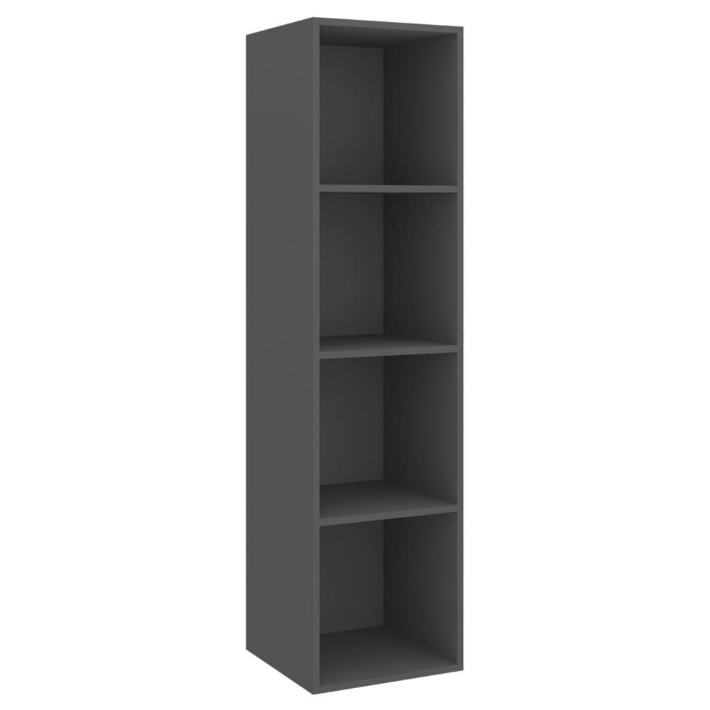 vidaXL Meuble TV mural gris 37x37x142,5 cm Bois d'ingénierie
