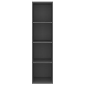 Grauer TV-Wandschrank 37x37x142,5 cm