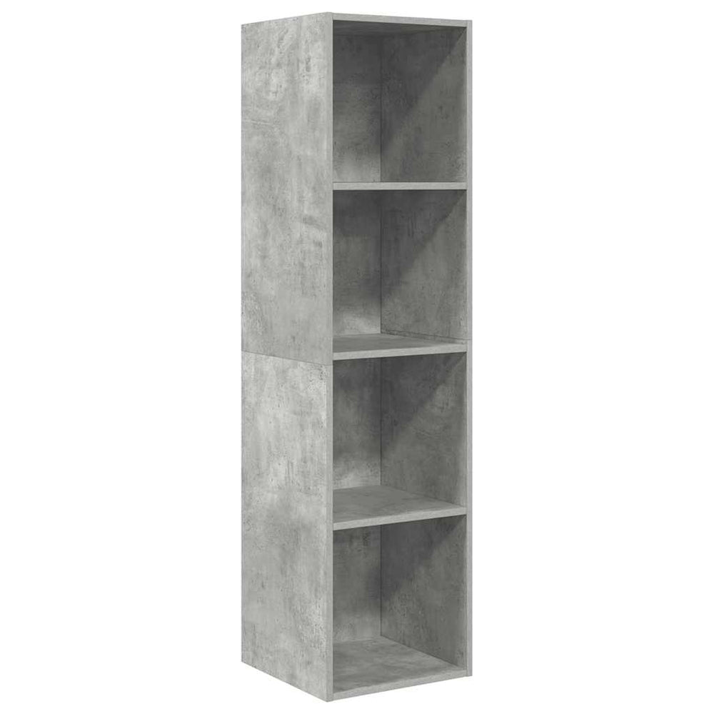 vidaXL Meuble TV mural gris béton 37x37x142,5 cm bois d'ingénierie