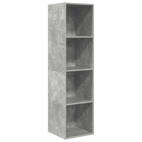 Betongrauer TV-Wandschrank 37x37x142,5 cm