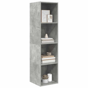 Betongrauer TV-Wandschrank 37x37x142,5 cm