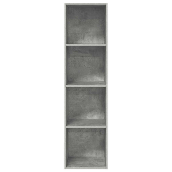 Betongrauer TV-Wandschrank 37x37x142,5 cm