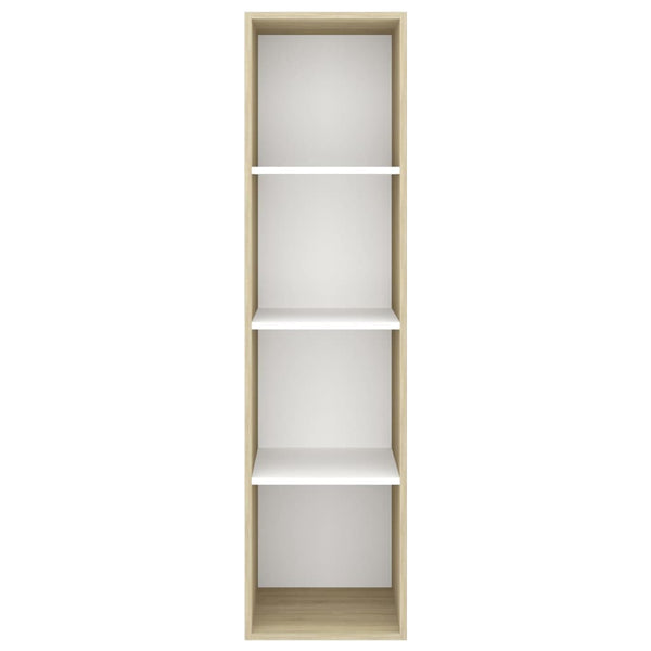Meuble TV mural vidaXL chêne Sonoma blanc 37x37x142,5 cm bois d'ingénierie
