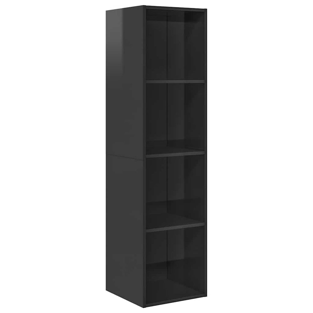 Meuble TV mural vidaXL Gris brillant 37x37x142,5 cm Bois d'ingénierie