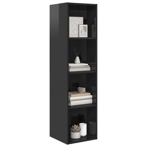 Hochglanz Grau TV-Wandschrank 37x37x142,5 cm