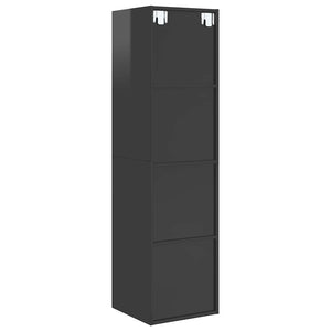 Hochglanz Grau TV-Wandschrank 37x37x142,5 cm
