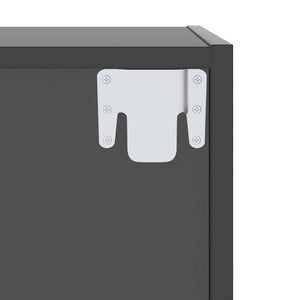 Hochglanz Grau TV-Wandschrank 37x37x142,5 cm