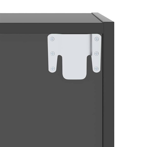 Hochglanz Grau TV-Wandschrank 37x37x142,5 cm