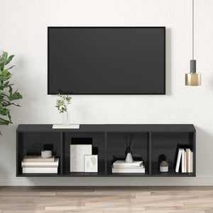 Hochglanz Grau TV-Wandschrank 37x37x142,5 cm