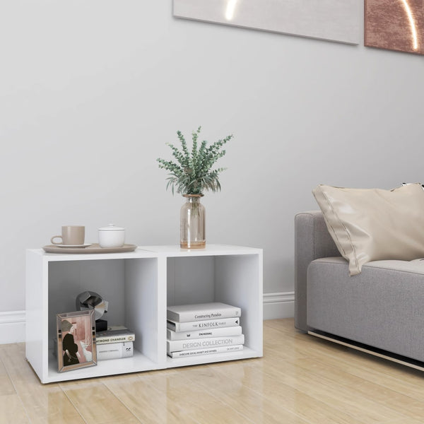 Weiße TV-Schränke, 2er Set