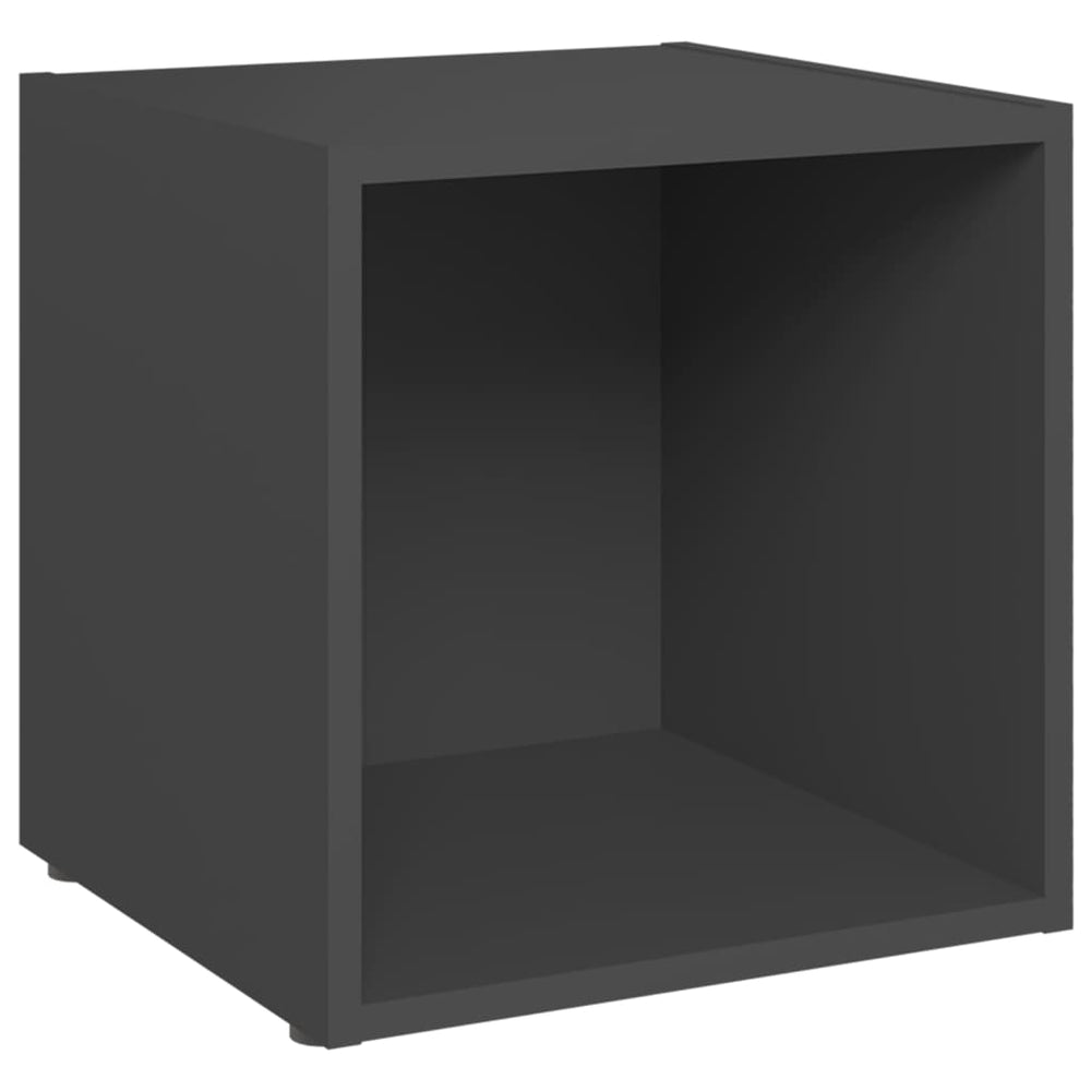 vidaXL Meuble TV Gris 37x35x37 cm Bois d'ingénierie