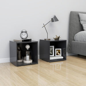 Grauer TV-Schrank 37x35x37 cm