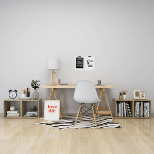 vidaXL Meubles TV 4 pcs Blanc Chêne Sonoma 37x35x37 cm Bois d'ingénierie