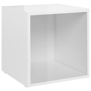 Hochglanz TV-Schrank, Weiß, 37 cm