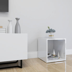 Hochglanz TV-Schrank, Weiß, 37 cm