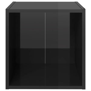 TV-Schrank Schwarz Hochglanz 37x35x37 cm