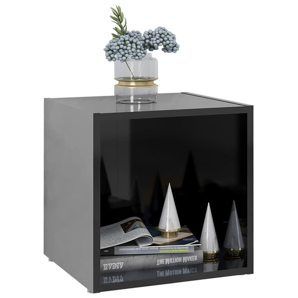 TV-Schrank Schwarz Hochglanz 37x35x37 cm