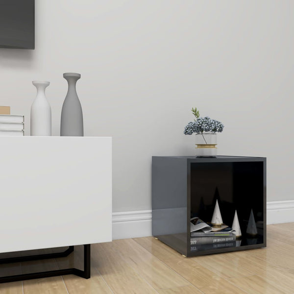 TV-Schrank Schwarz Hochglanz 37x35x37 cm