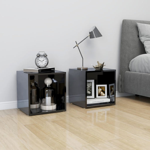 TV-Schrank Schwarz Hochglanz 37x35x37 cm