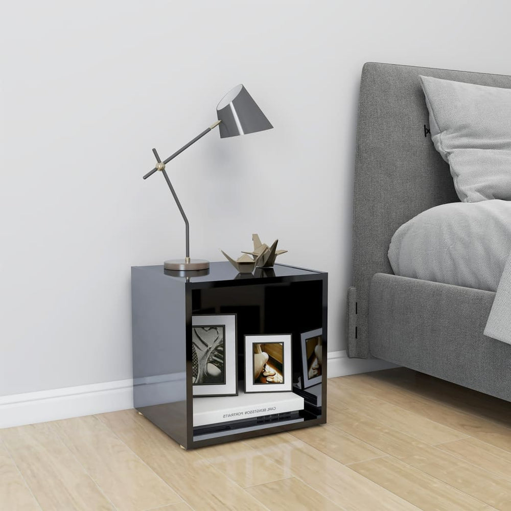 TV-Schrank Schwarz Hochglanz 37x35x37 cm