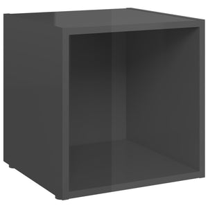 TV-Schränke Hochglanz Grau, 4er Set
