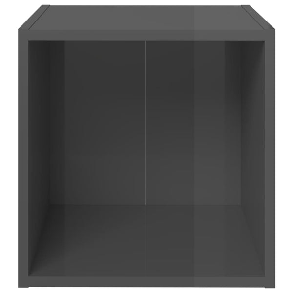 TV-Schränke Hochglanz Grau, 4er Set