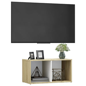 TV-Schrank Weiß Sonoma-Eiche 72 cm