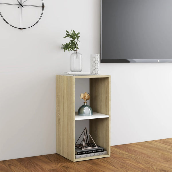 TV-Schrank Weiß Sonoma-Eiche 72 cm