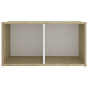 TV-Schrank Weiß Sonoma-Eiche 72 cm