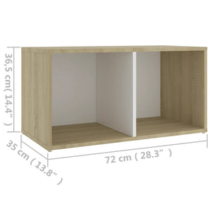 TV-Schrank Weiß Sonoma-Eiche 72 cm