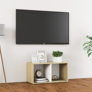 TV-Schrank Weiß Sonoma-Eiche 72 cm