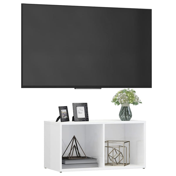 TV-Schrank Weiß Hochglanz, 72 cm