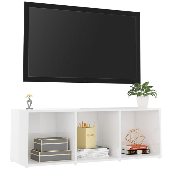 TV-Schrank Weiß Hochglanz 107 cm