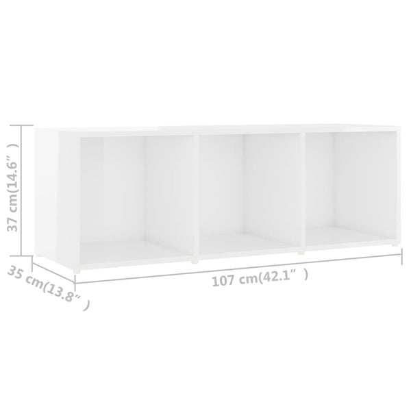 TV-Schrank Weiß Hochglanz 107 cm