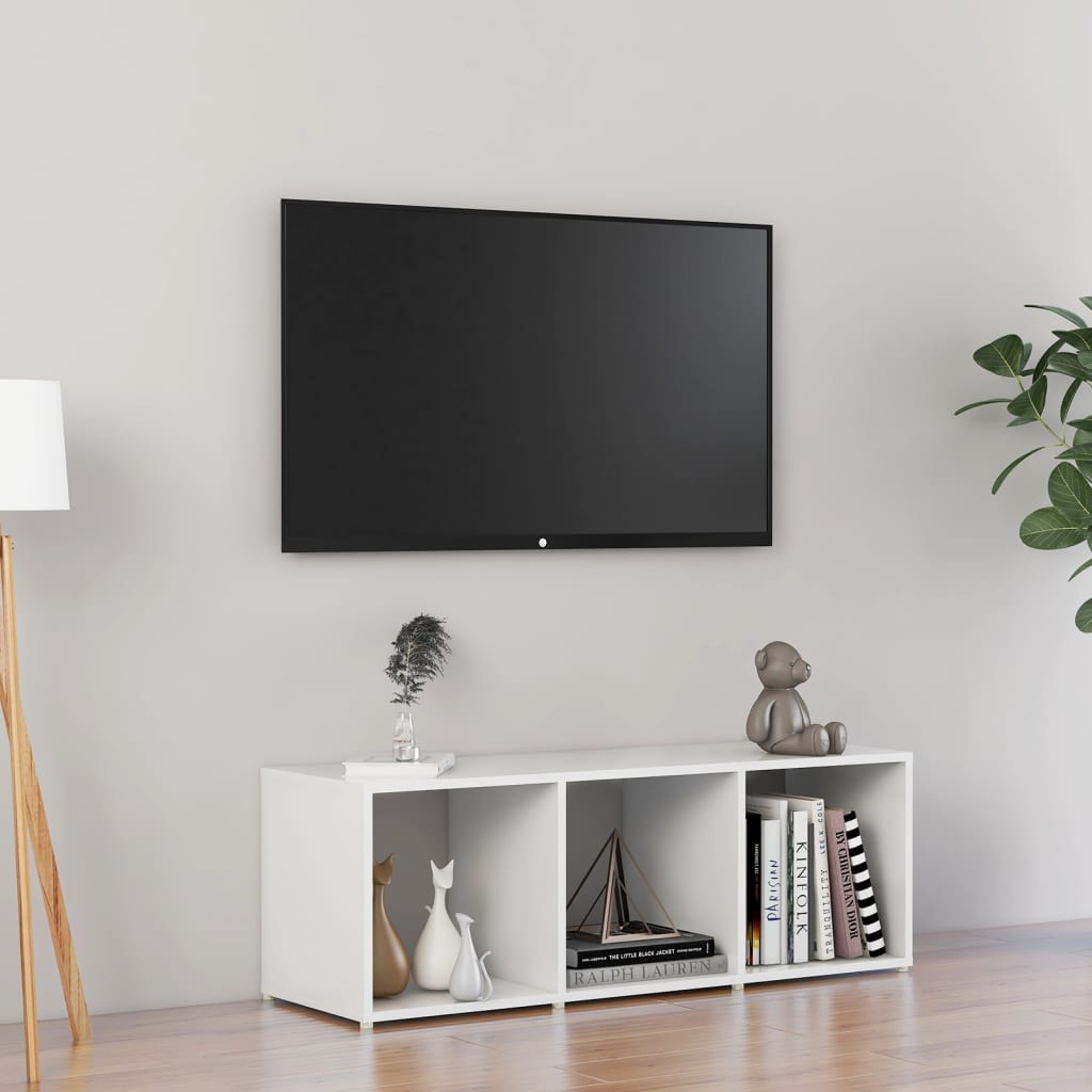 TV-Schrank Weiß Hochglanz 107 cm