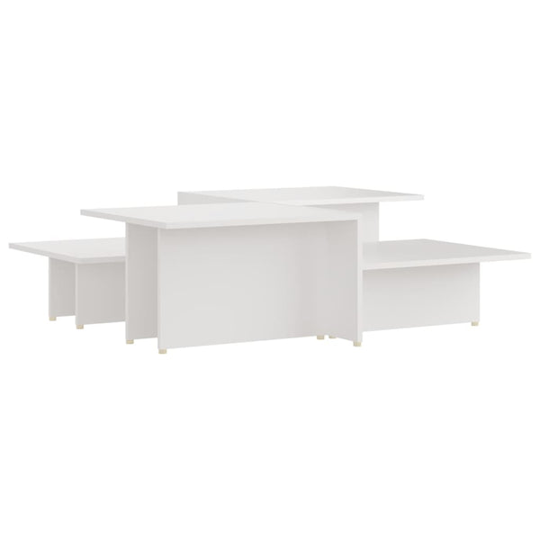 Weiße Couchtische 2er-Set