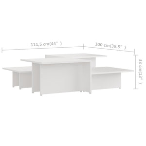 Weiße Couchtische 2er-Set
