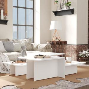 Weiße Couchtische 2er-Set