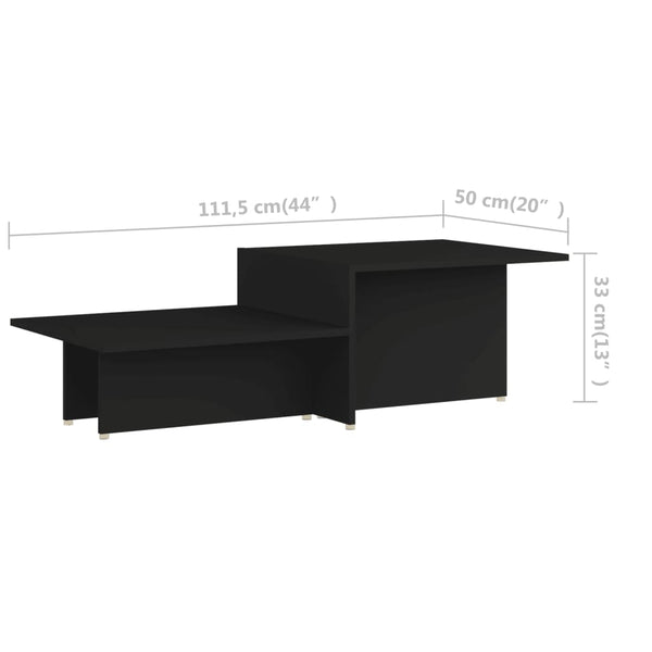 Schwarzer Couchtisch Holzwerkstoff