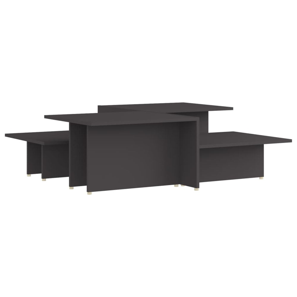 vidaXL Coffee Tables 2 pcs. Grey 111.5x50x33 cm Engineered Wood