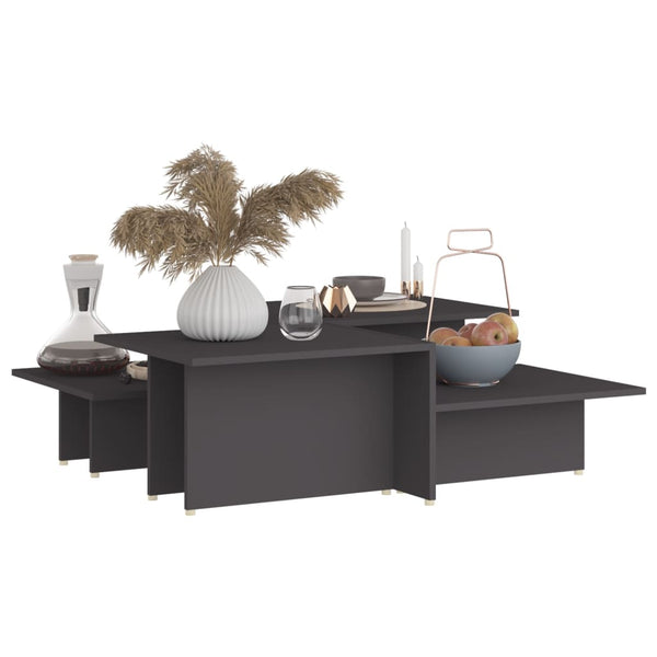 Graue Couchtische, 2er Set