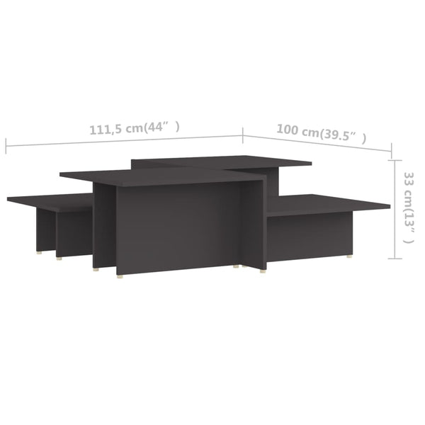 Graue Couchtische, 2er Set